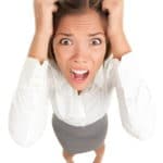 Stress business woman