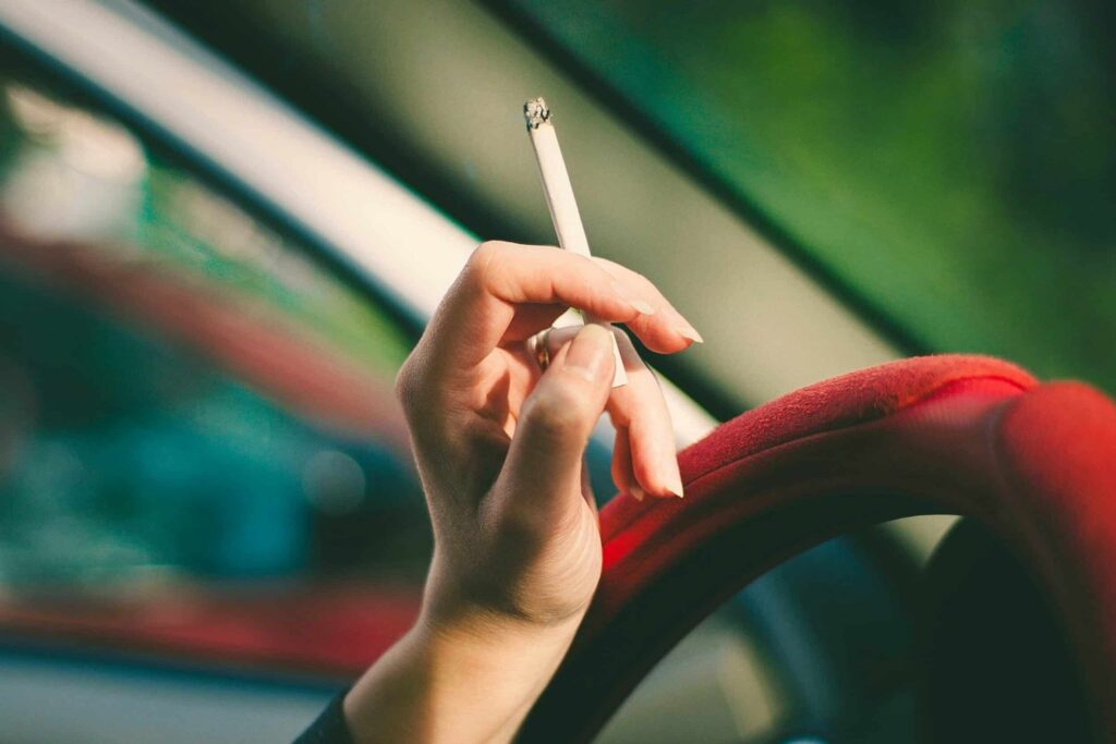 eczema flare up as depicted by smoking