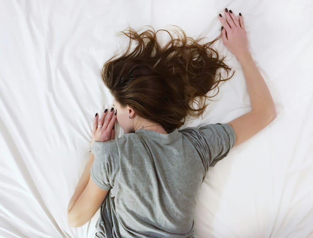 beauty rest as depicted by a woman sleeping