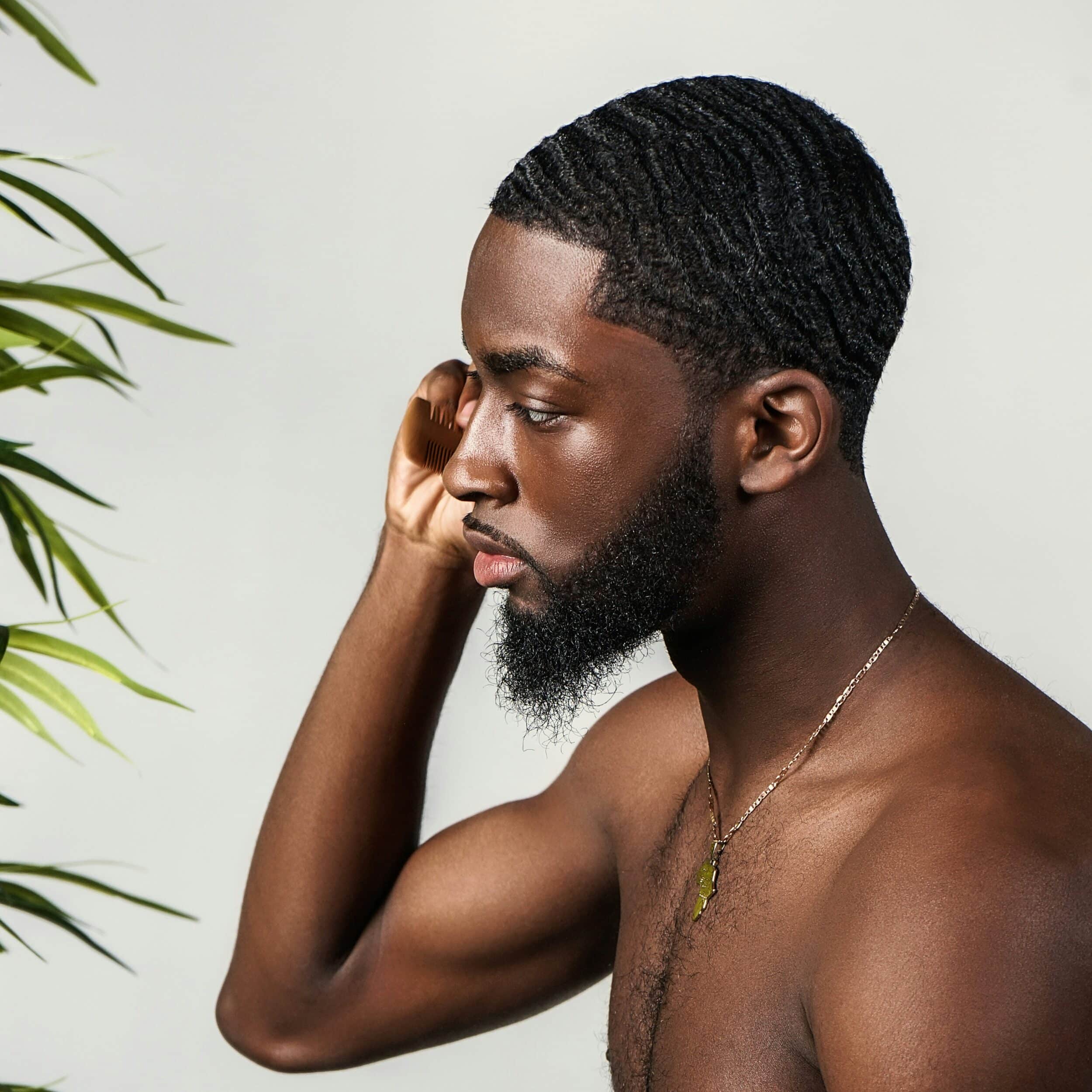 hair loss treatments for men as depicted by am man in profle